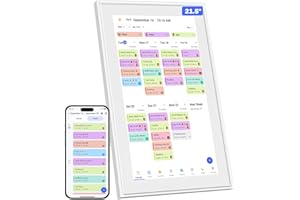 Canupdog Digital Calendar, 21.5 Inch Wall Planner Digital Calendar & Chore Chart, IPS HD Touchscreen Interactive Display for 