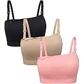 Suekaphin Square Neck Nursing Bra for Pregnancy Women Maternity Pull-On Breastfeeding Bra Fixed Cups