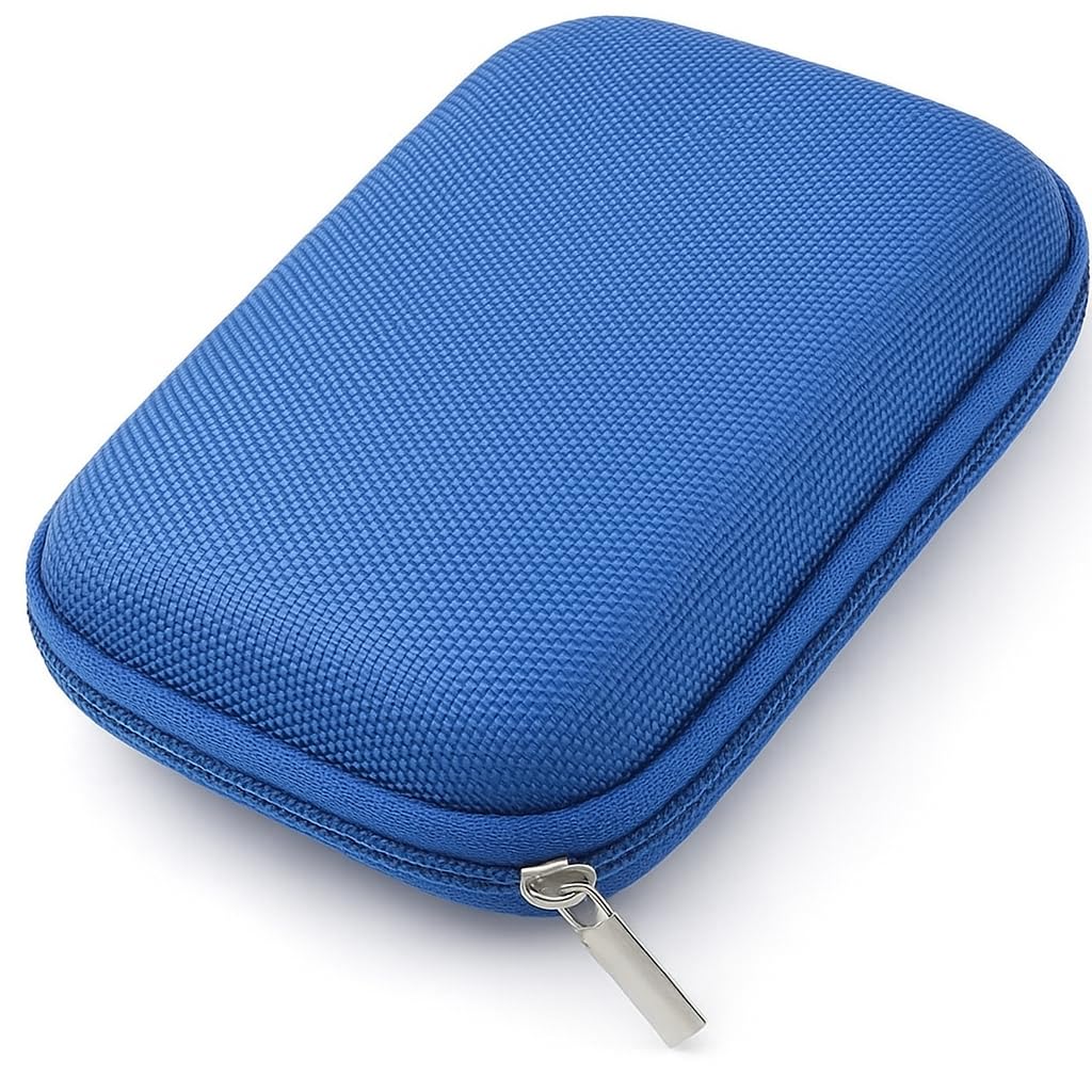 Protective Carrying Case for 2.5" Portable External Hard Disk Drive/SSD - For Western Digital/WD/Seagate/Sandisk/Toshiba/Samsung/LaCie - Space for Memory Cards and USB cable - Detachable Hand Strap