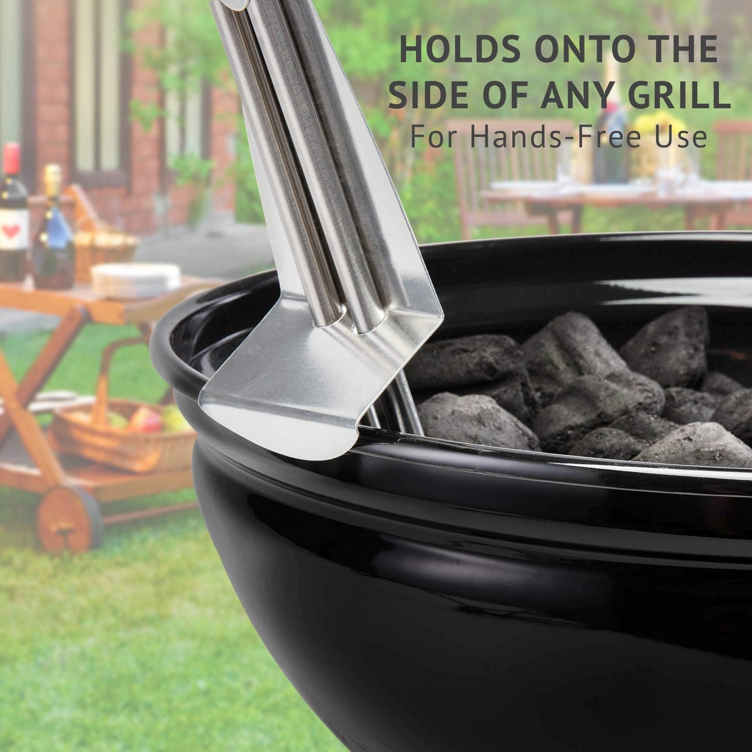 Ivation Premium 500W Electric Charcoal Starter – Quickly & Easily Ignite BBQ Grills Without Lighter Fluid or Matches – Double-Ring Design with Longer, Angled Handle Safely Heats in Just 6 Minutes : Garden & Outdoor