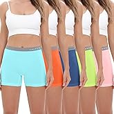 LALESTE Women's Cotton Boxer Briefs 3" Inseam Underwear Boy Shorts Panties 5 Pack