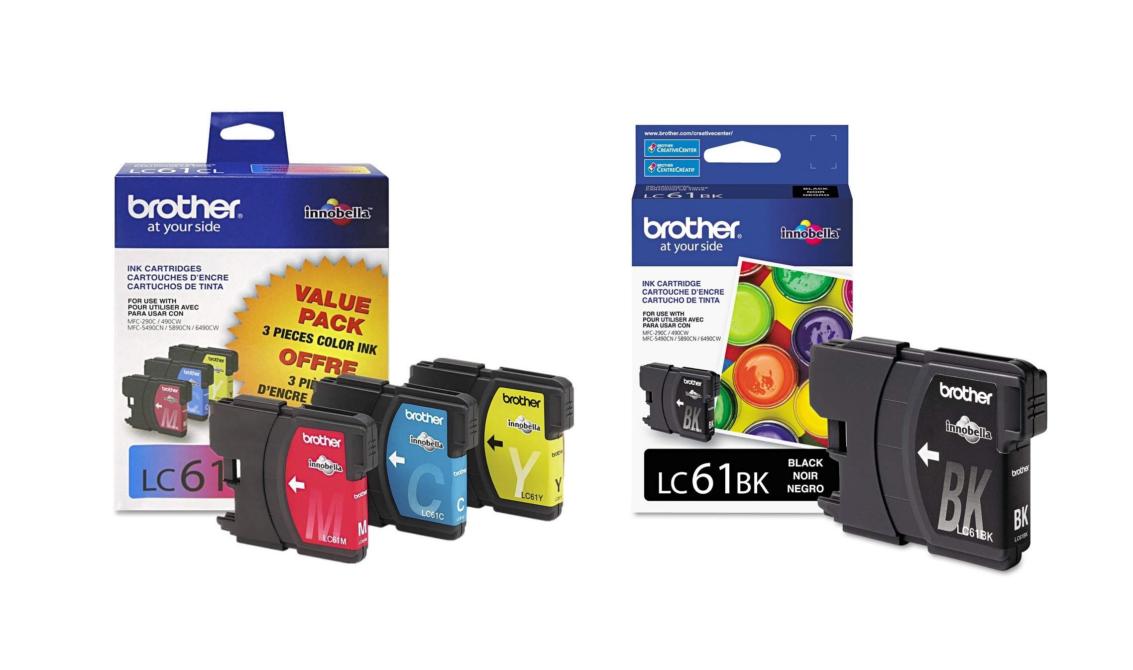 Brother LC61 Ink Cartridge (Black, Cyan 