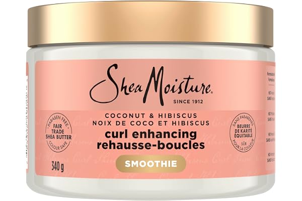 Shea Moisture Curl Enhancing Smoothie deep conditioning Coconut & Hibiscus hair treatment with Silk Protein & Neem Oil 340 g