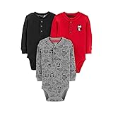 Carter's Baby Boys' 3-Pack Long-Sleeve Bodysuits