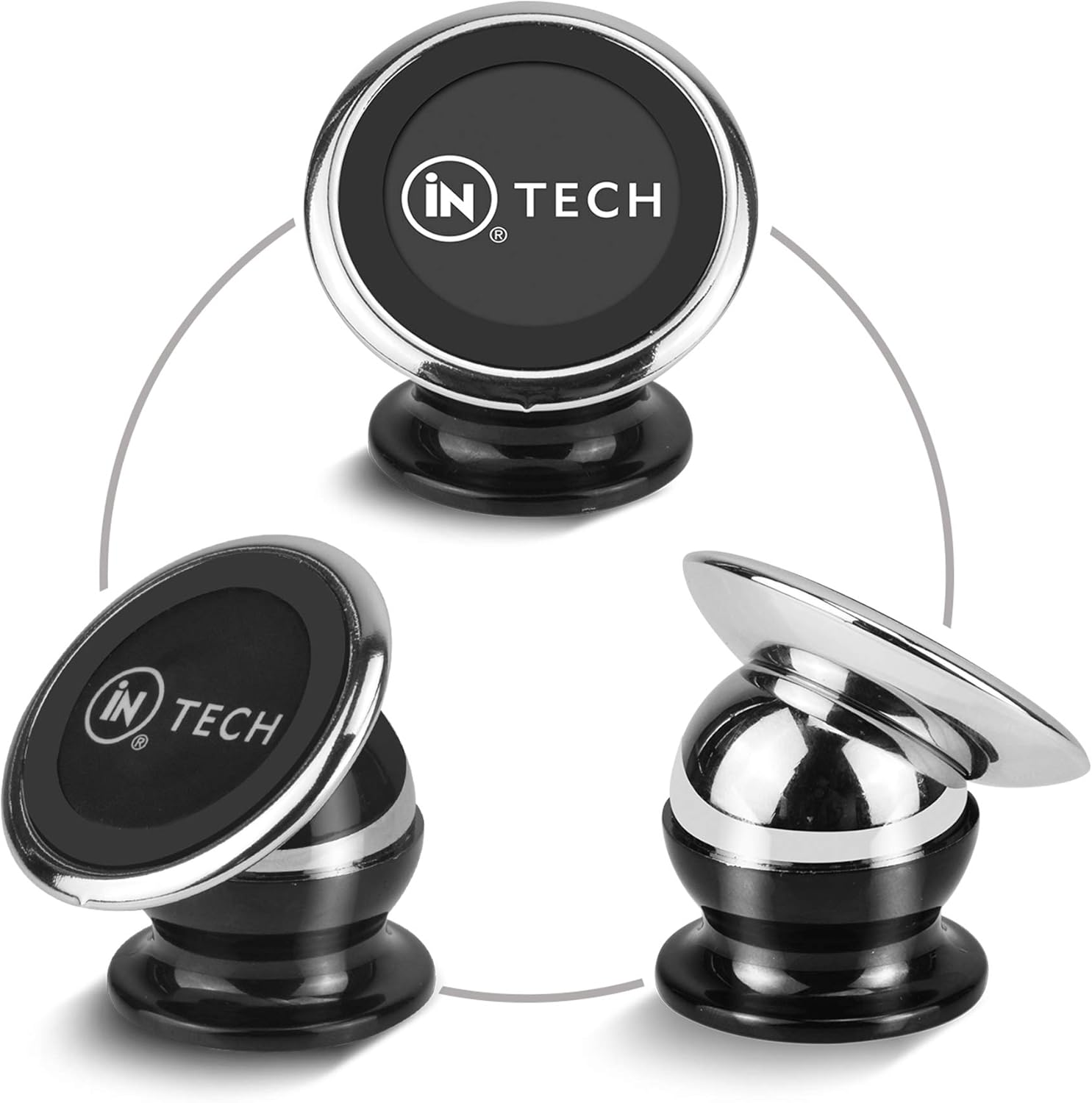 iN TECH Universal Magnetic Phone Mount, Car Cradle - Image 5