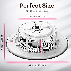 PrimeMall Bladeless Ceiling Fan with Light and