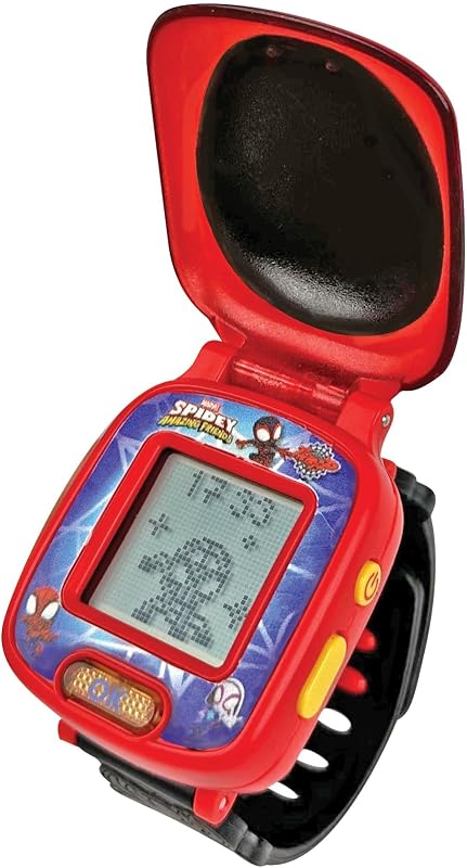 - Reloj Educativo de Spin, Spidey y su Superequipo, Juguete Niños +3 Años, Voz Original, Juegos Educativos, Cronómetro, Alarma y Esferas Personalizables, Versión ESP