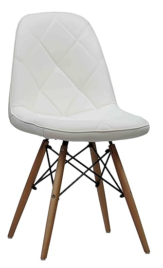 Finch Fox Wooden Cushioned Dining /Cafe Chair (White)