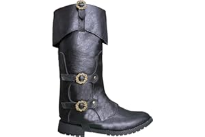 LGFKJNNJ Medieval Pirate Boot Cover Men - Renaissance Pirate Boot Covers Cosplay Accessories Gothic Halloween Costume