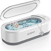 KUNPHY Upgraded Ultrasonic Jewelry Cleaner with 350ml Capacity, 46KHZ Ultrasonic Cleaner with One-Touch Operation, Sonic Clea