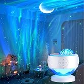 LED Aurora Sensory Light Galaxy Projector Sound Machine Bluetooth Speaker | 16 Colors, 30 Sounds Remote Timer Teen Girl Gift Trendy Stuff Led Lights for Bedroom Sensory Light for Autism Light Projector