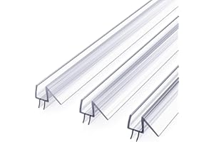 Shower Door Bottom Seal, 3Pack Shower Door Sweep Strip, Frameless Glass Doors Seal Strip for 3/8'' (10mm) Thick Doors, 39.3''