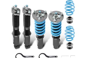 maXpeedingrods Coilover for BMW E46 1998-2007, 24 Levels Damper Adjustable Coilovers Suspension Kit, Height Adjustable Shock Absorber Struts, Lowering Kit T6 Upgraded Coilovers, Blue