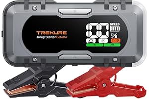 TREKURE 8-in-1 Car Battery Jump Starter 7000A Peak 65W Fast Charging Portable Car Battery Jumper Starter Portable (All Gas/10L Diesel) Jump Box with Extended Jumper Cables