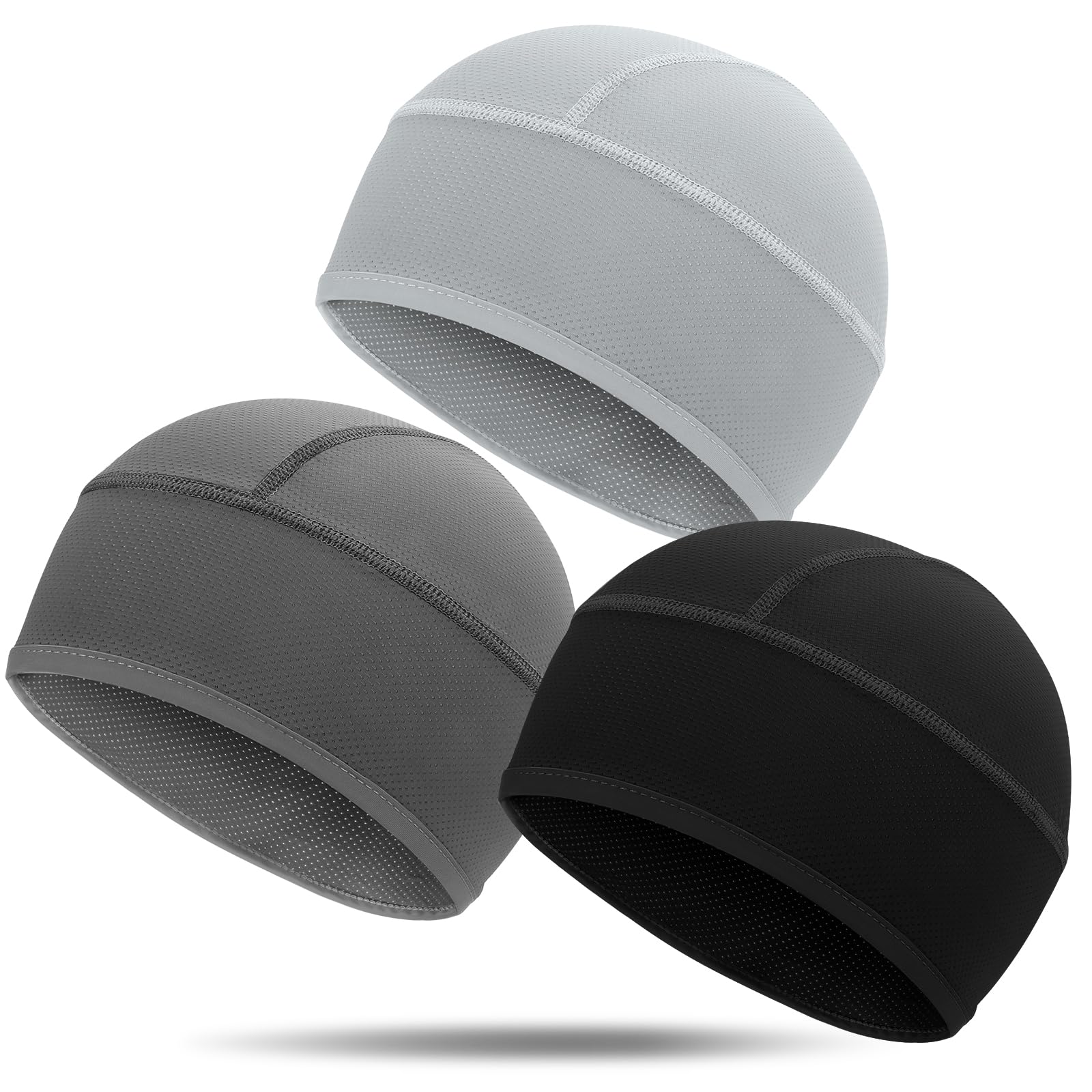 Photo 1 of 3 Pack Cooling Hard Hat Liner Skull Cap, Mesh Sweat Wicking Helmet Liners, Under Hardhats Cap for Men Women