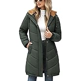 Yusongirl Long Winter Coats for Women Slightly Fitted Mid‑Length Design Keeps You Warm for Commuting & Skiing