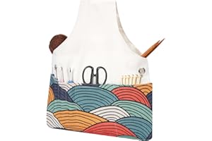 TOGETRUE Yarn Bag, Knitting Crochet Tote Bag, Lightweight Yarn Storage Bag Organizer, Travel Knitting Wrist Bag, Yarn Tote Bags for Crocheting, Holding Yarn, Knitting Needles (Large,Color Arc)