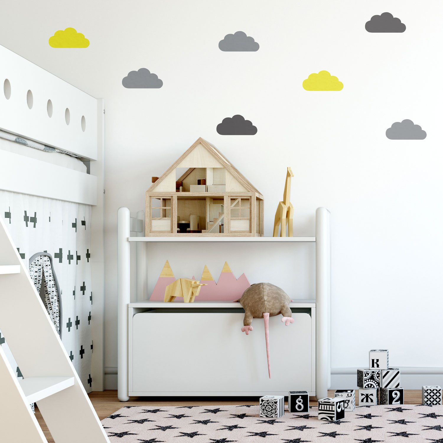 Cloud wall stickers | Mini and regular size | Lots of colours options | Perfect for a baby's nursery or child's bedroom