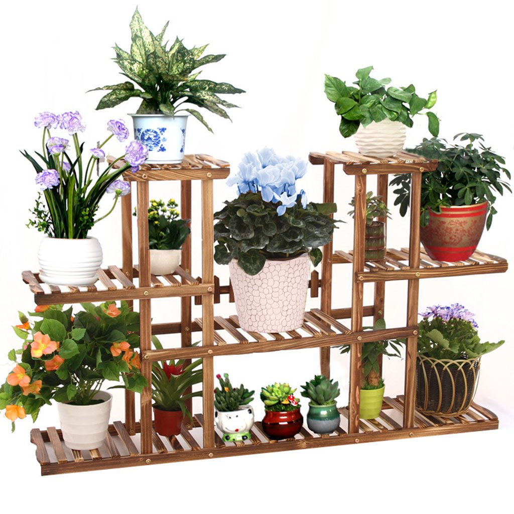 Z Estante de Flores de Madera, Macizo de Madera Marco de Planta de ...