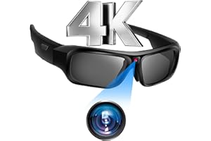 YYCAMUS Superior 4K 2160P Camera Glasses, Upgrade Camera Video Glasses, Video Camera Sunglasses, Smart Video Sunglasses with UV Protection for Outdoor Sports, Cycling