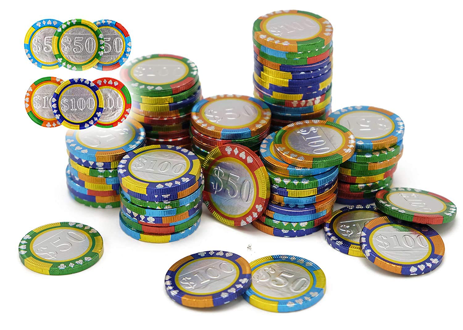 Chocolate Casino Poker Chips Chocolate Coins Kosher 100