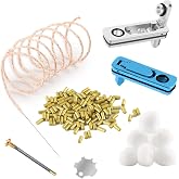 JINMUNIC Flint and Wick Replacement Set for Fluid Lighter &amp; Insert | Lighter Flints, Wire-Wrapped Wicks, Wick with Needle, Cotton and Felt, Lighter Spring, Flint Wheel