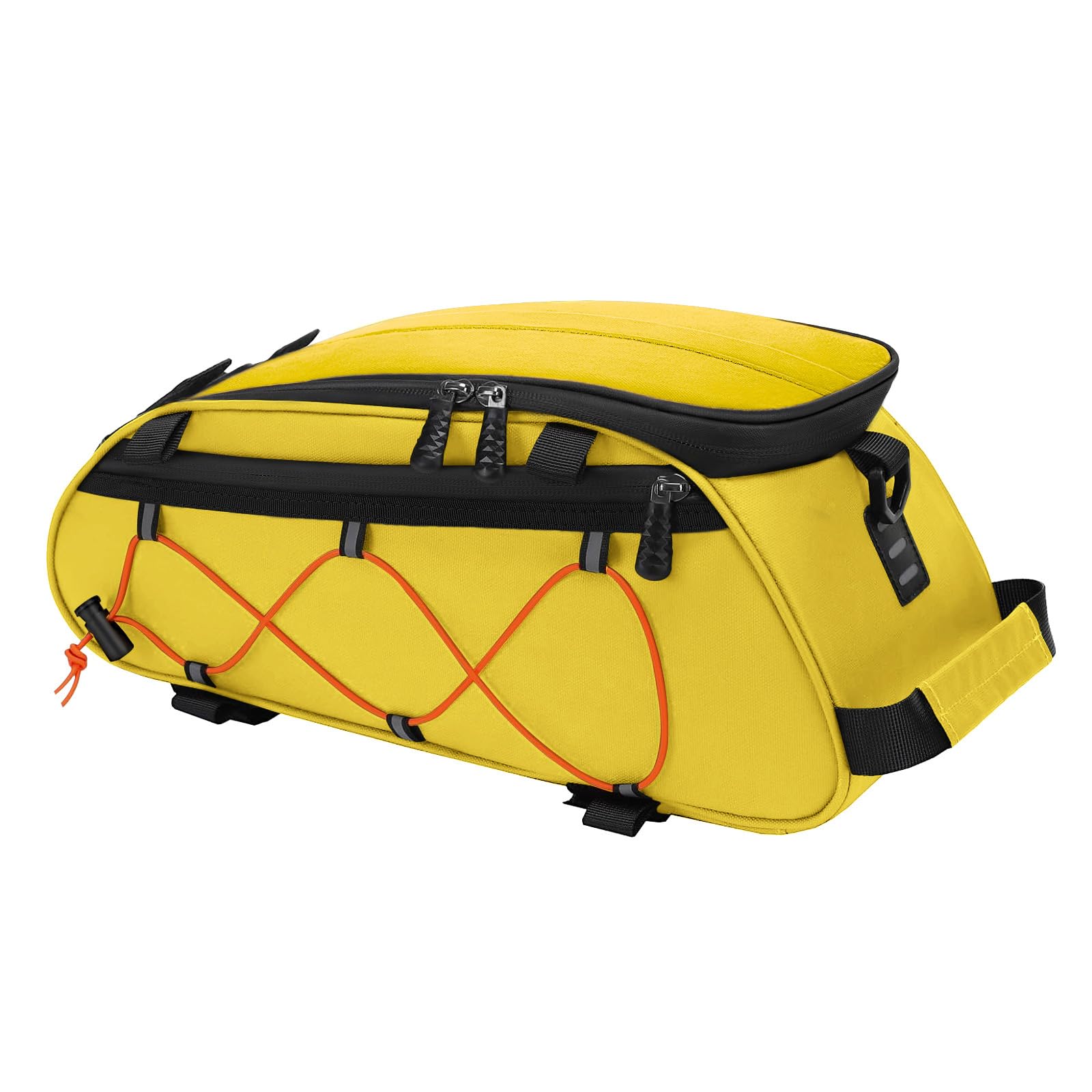 MOSISO Bike Rack Bag with 2 Removable Bike Panniers,Waterproof Trunk Cooler Storage Handbag Insulated Bicycle Rear Seat Bag, Bicycle Storage Saddle Shoulder Handbag Cycling Luggage Bags, Yellow