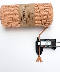 Macrame Cord,3mm x 328Feet Cotton Twine String