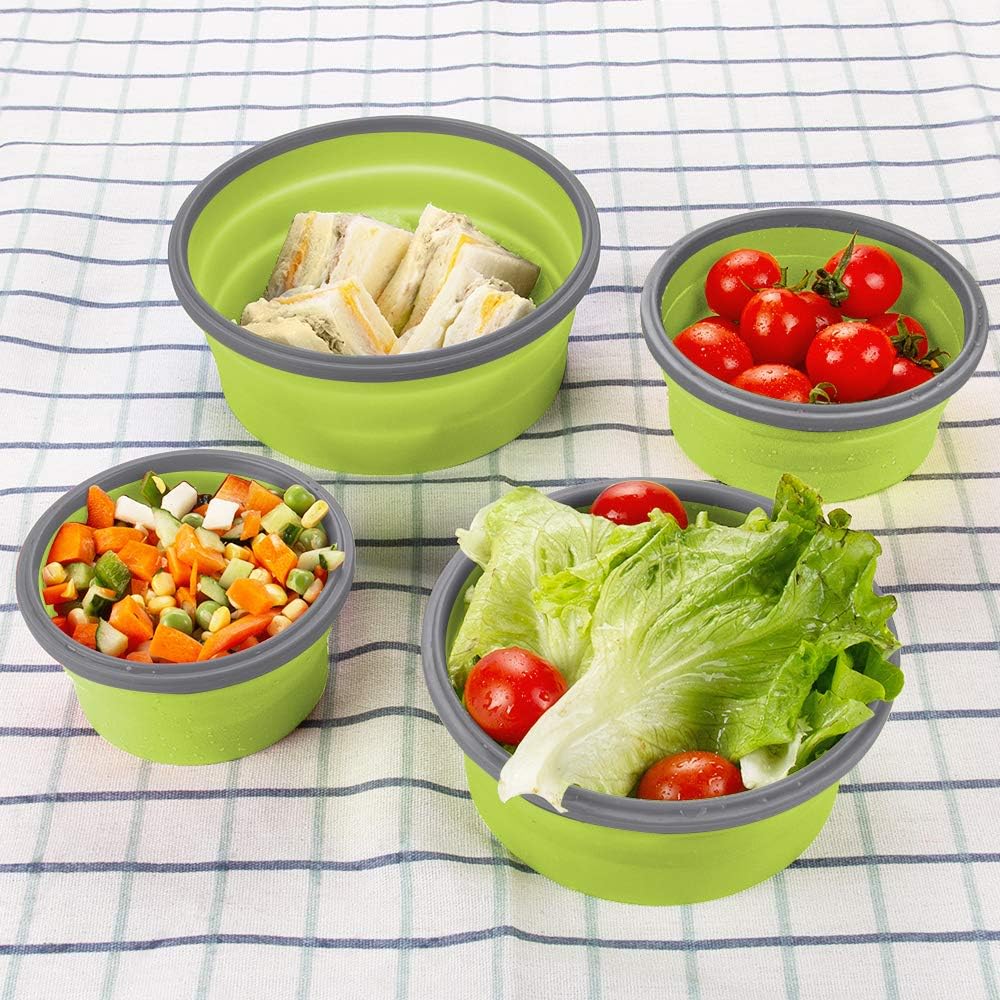 4pcs Runden Silikon Zusammenklappbaren Container Faltbare Frischhalteboxen Brotdosen Aus Brotbox Vorratsdosen Sets Leicht Zu Tragen Frischhaltedosen Set Blau Vorratsbehalter Savacaf Com 