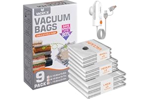 Travel Vacuum Storage Bags with USB and TYPE C Pump, 9 Pack Carry-On Size Compression Packing Bags for Luggage and Suitcase, 