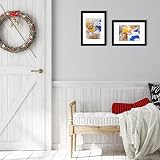 EGOFINE A4 Picture Frame 4 Set Solid Wood Black 21x29.7 cm with Mat view 6