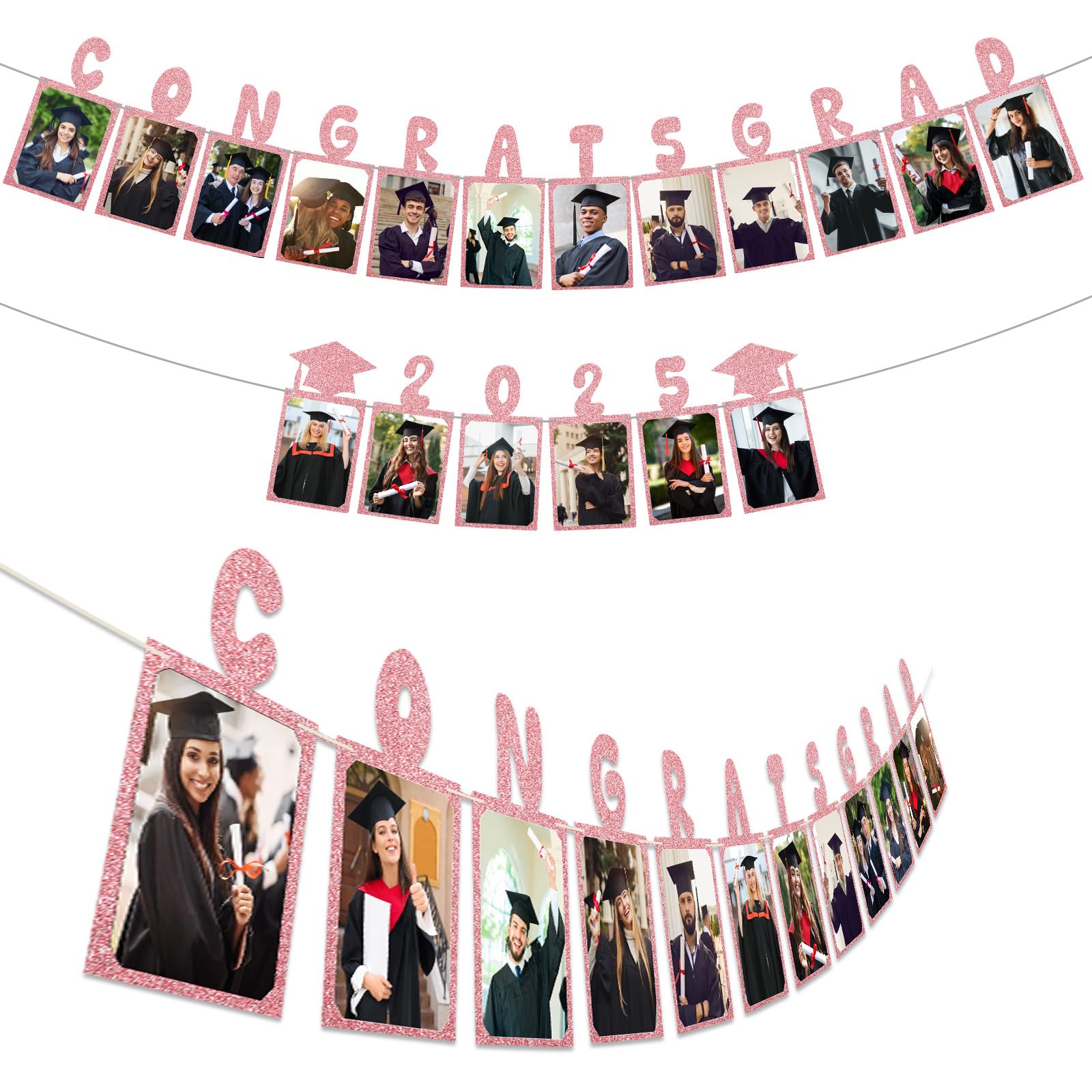 Yeaqee Graduation Photo Banner Decorations Class of 2025 Party Supplies ...