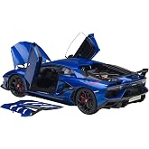 Lambo SVJ Blue Nethuns Metallic 1/18 Model Car by Autoart 79174