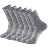 Pauboland Men's Anti Sweat Odor Resistant Quick Dry Sports Quarter Crew Low Cut Cotton Hiking Running Socks
