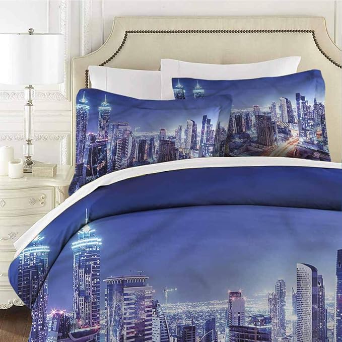 Amazon.com: City Comforter Bedding Set Dubai Downtown Modern UAE Twin