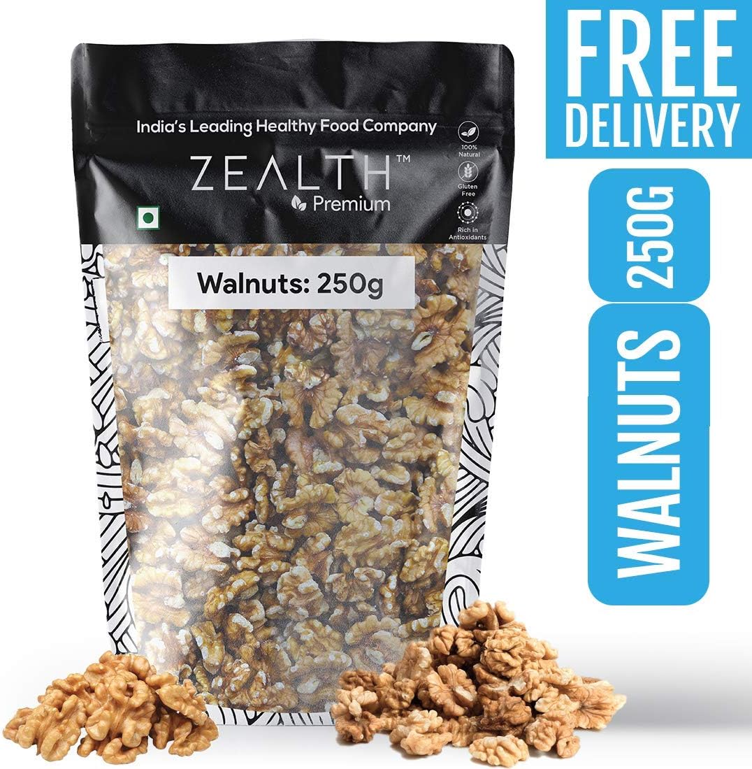 Zealth - Premium Kashmiri Brown Walnuts Kernels - Without Shell (250gm)