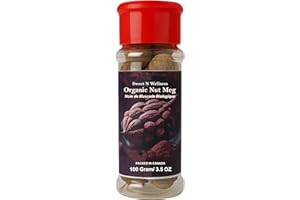 Sweet N Wellness Whole Nutmeg, 100 Gram/Muscade entière – Aromatic Spice, Pure. Warm, Nutty Flavor. Perfect for Spice Blends.