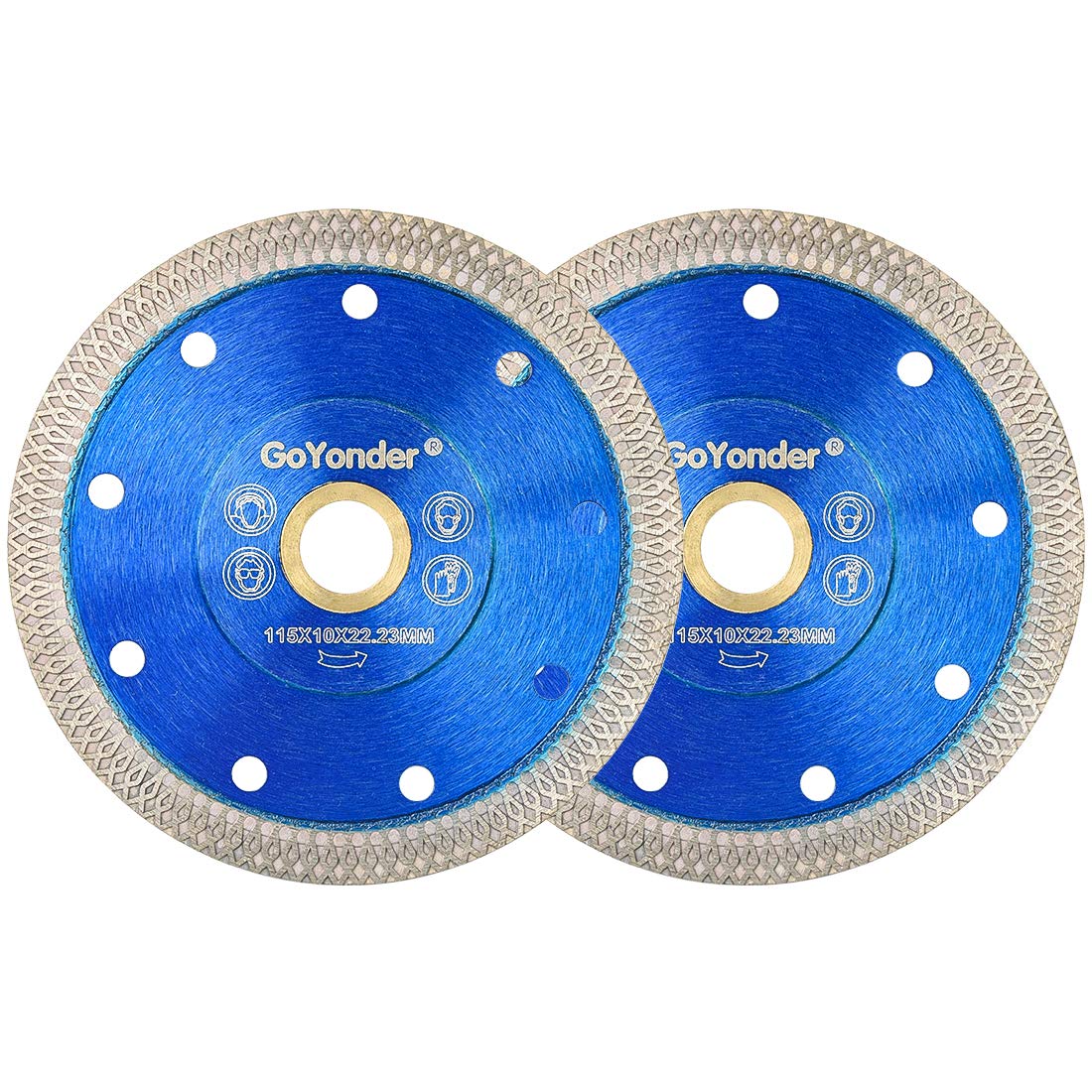 GoYonder 4.5 Inch Super Thin Diamond Saw Blade for Cutting Porcelain Tiles,Granite Marble Ceramics (4.5“Blue-2PCS) — image 1