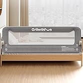 Foldable Bed Rail for Toddlers, 71in Reinforced Carbon Steel Frame&Connectors, Breathable Cationic Fabric - Safety Toddler Bed Rails for Queen, King, Twin, Full, No-Tool Setup.