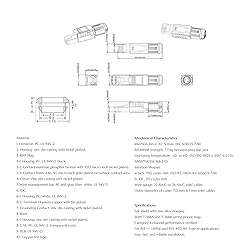 ZOERAX 6-Pack RJ45 Connectors Tool Free Cat 8, Cat8