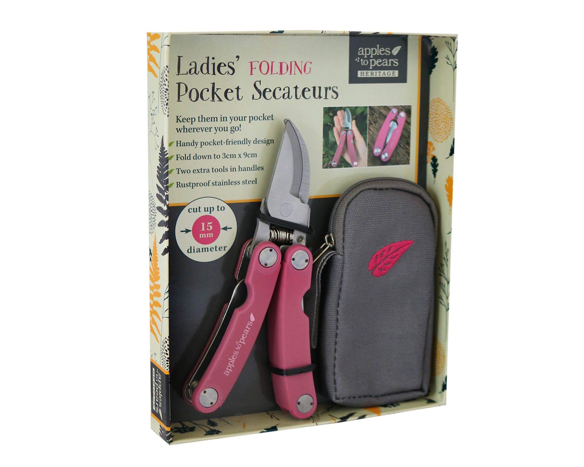 Ladies' Folding Pocket Secateurs Gift Set