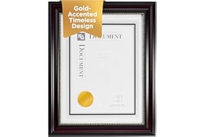 Kiera Grace Lucy Diploma Frame, Holds an 8.5" x 11" Document, Plastic Picture Frame with Easel for Tabletop Placement and Wal