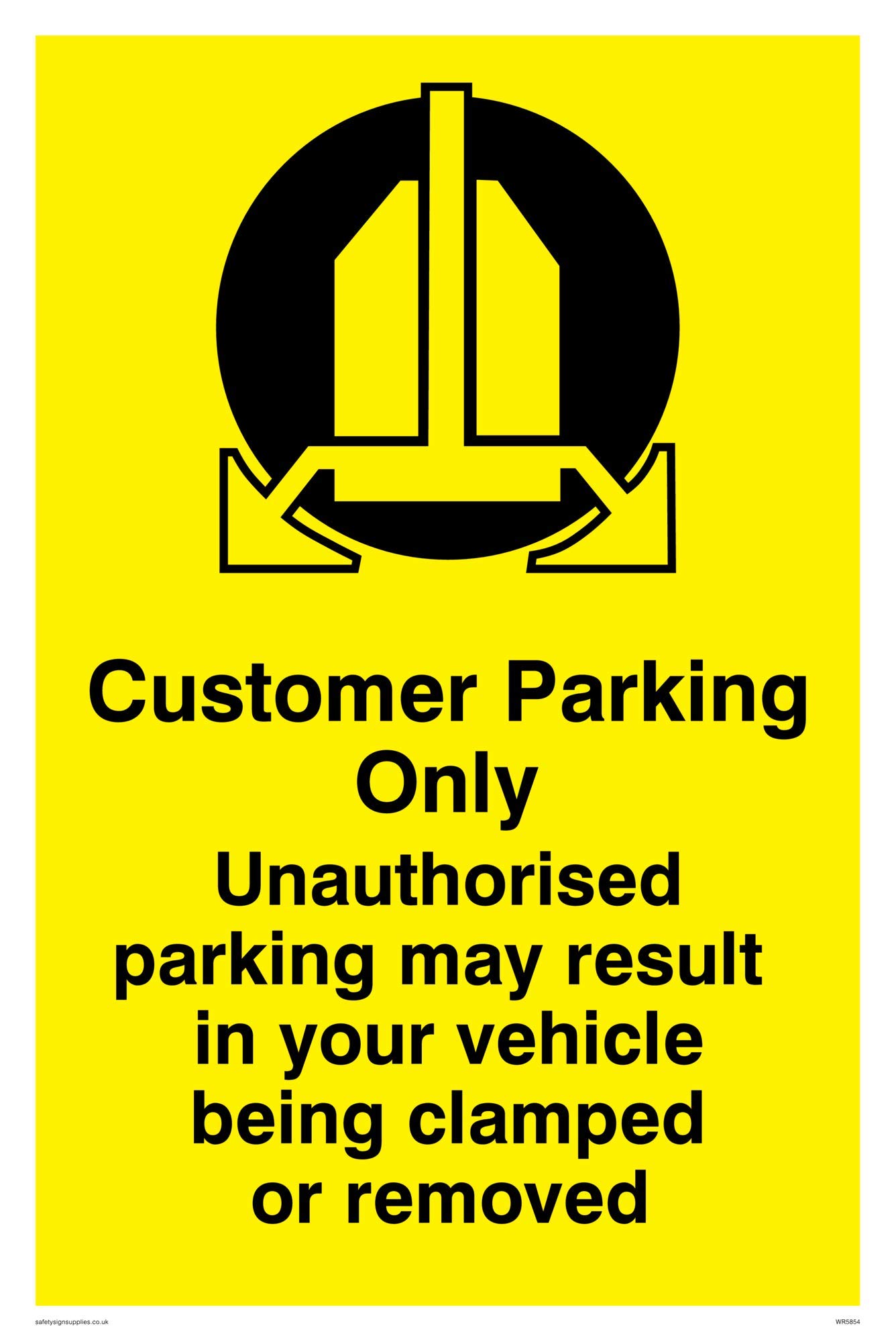 Customer Parking Cars may be clamped