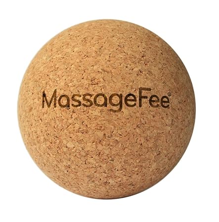 MassageFee® Kork Massageball - Faszienkugel. Natürliches Triggerpunkt und Faszien Selbstmassagegerät für Nacken, Schulter, Rü