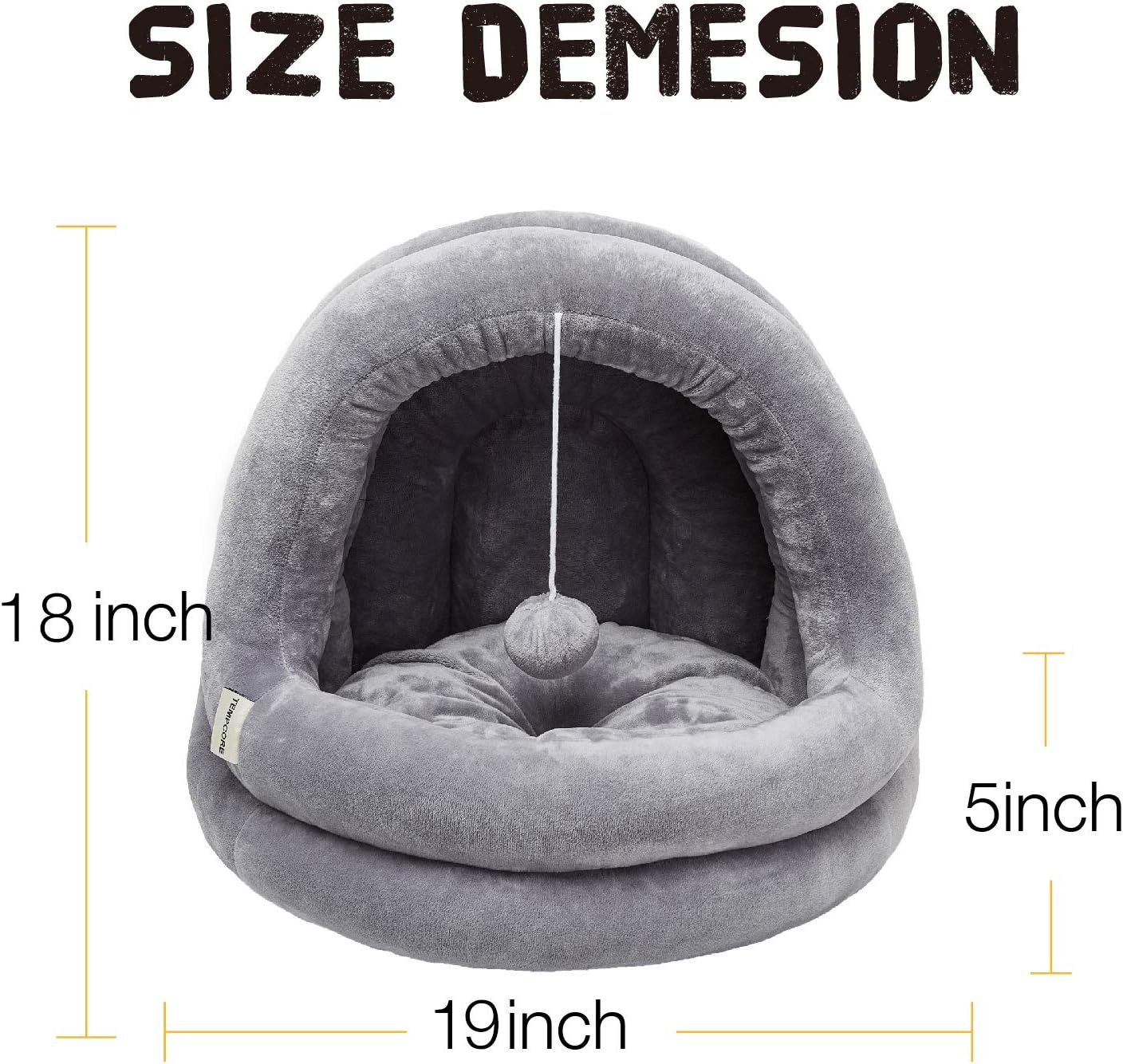 Tempcore Cat Bed House Large : Pet Supplies