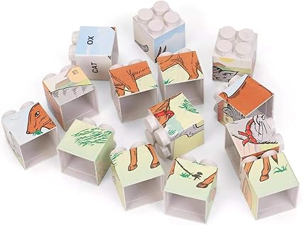 Unique Fix O Picture Interlocking Blocks Alphabets,Picture Education Game for Kids (Fixo Picture Block)