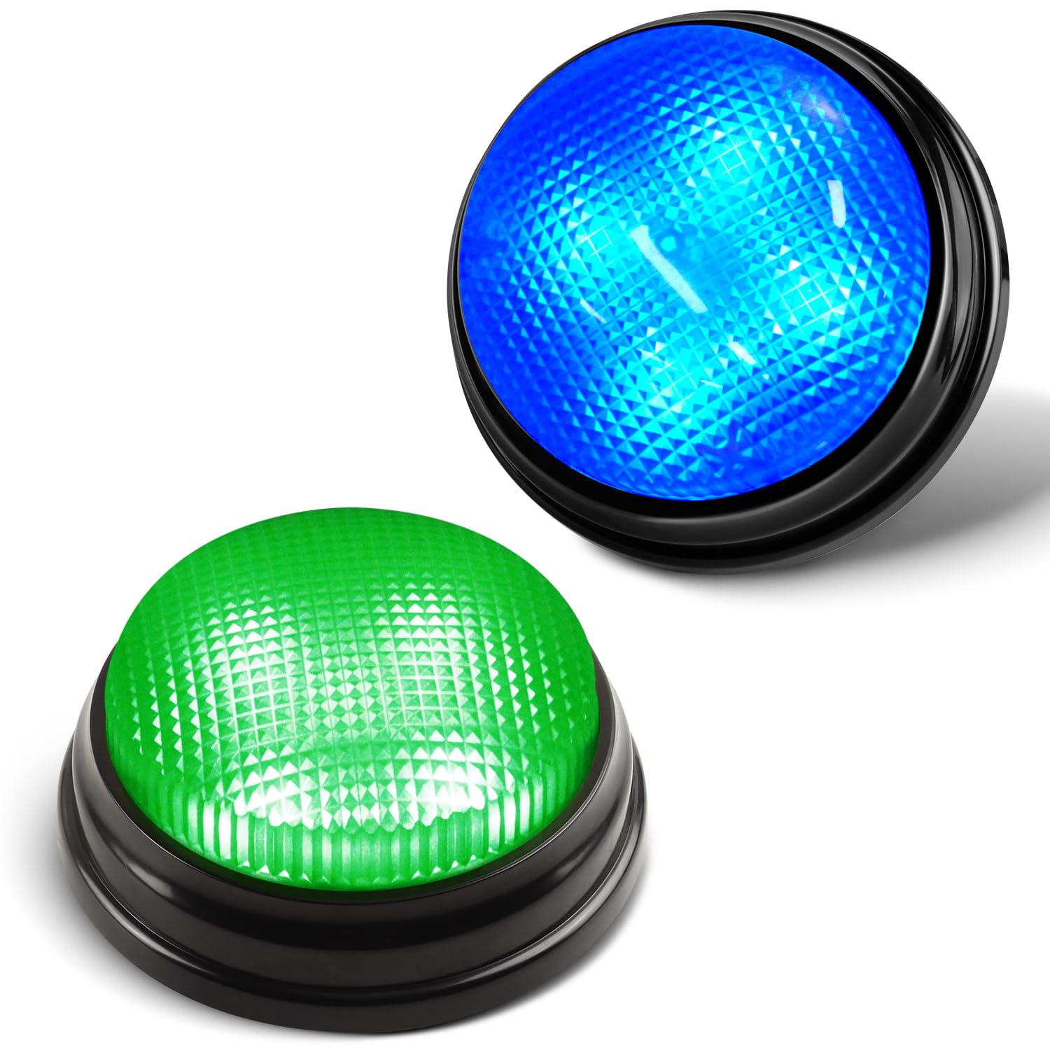 Photo 1 of BEAN LIEVE 2-Pack Game Buzzers - Super Bright 4-LEDs, Unique Sounds, Compact Portable & Lock Switch - Trivia Buzzer for Classroom, Family Feud - Teachers, Adults, Kids (Buzzers for Trivia Games)