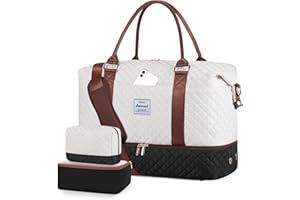 LOVEVOOK Travel Duffle Bag for Women, Weekender Bag with Separate Shoe Compartment, Carry on Overnight Bag
