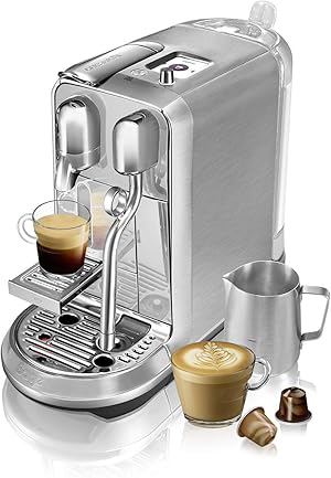Sage Nespresso SNE800BSS the Creatista Plus Kaffeekapselmaschine, Gebürstetes Edelstahl