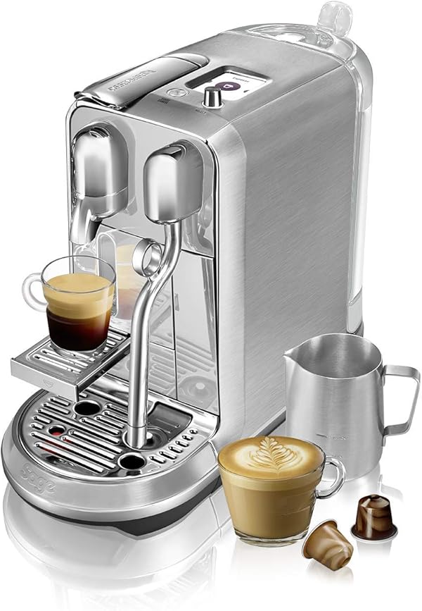 Sage Nespresso SNE800BSS the Creatista Plus Kaffeekapselmaschine, Gebürstetes Edelstahl